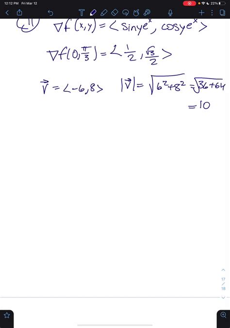 Solved Consider The Directional Derivative Of F X Y At Xo Yo In