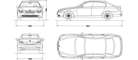 Bloque Cad Dwg De Autom Vil Bmw Serie Bloques Autocad De