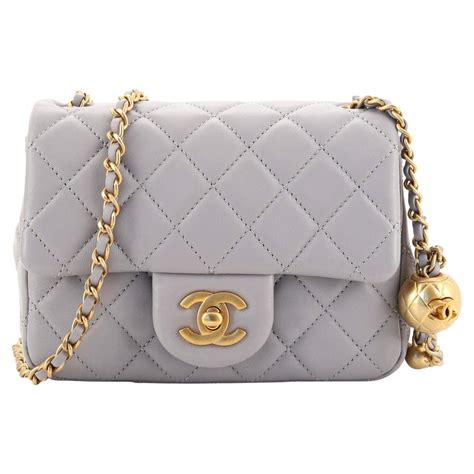 Chanel Pearl Crush Square Flap Bag Quilted Lambskin Mini At Stdibs