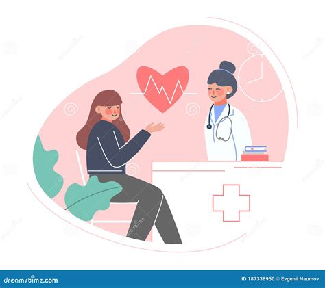 Doctor Taking Care Of Patient Medical Exam Check Up Or Consultation