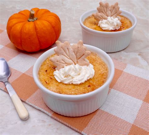 Pumpkin Creme Br L E Is A Custard Dessert With A Caramelized Top