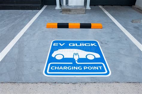 Charging Station for Electric Vehicle.outdoor Car Parking Stock Photo ...