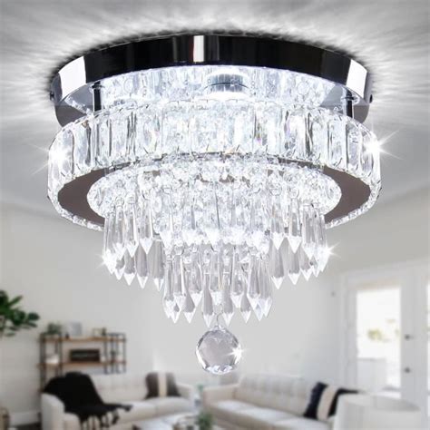 Lustre En Cristal Salon Led Cristal Encastr Plafonnier Chambre