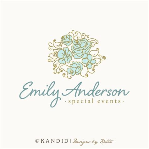 Exclusive Premade Flower Logo And Watermark Etsy