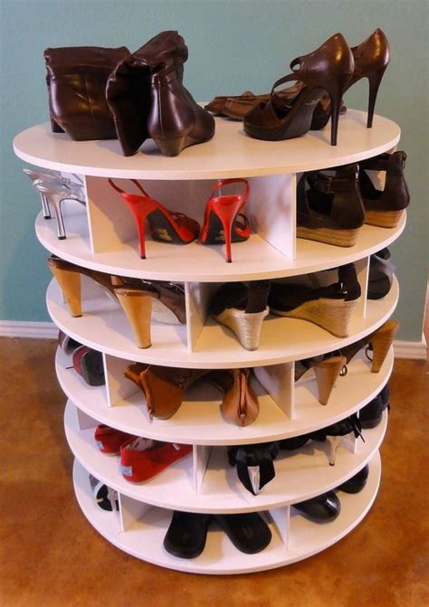 DIY Lazy Susan Shoe Storage - The Owner-Builder Network