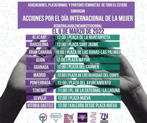 Las Movilizaciones Por El Día De La Mujer Empiezan El Domingo Con Las