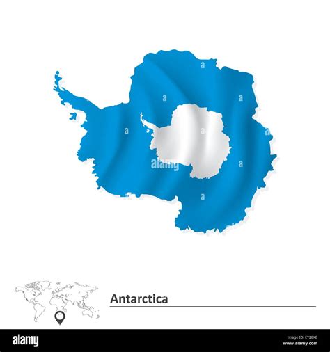 Map of Antarctica with flag - vector illustration Stock Vector Image & Art - Alamy