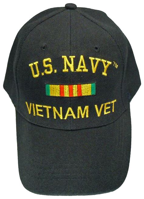 US Navy Vietnam Veteran Baseball Cap Black Military Hat for Men Women ...