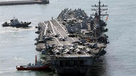 Us Aircraft Carrier Arrives In South Korea As Norths Leader Kim