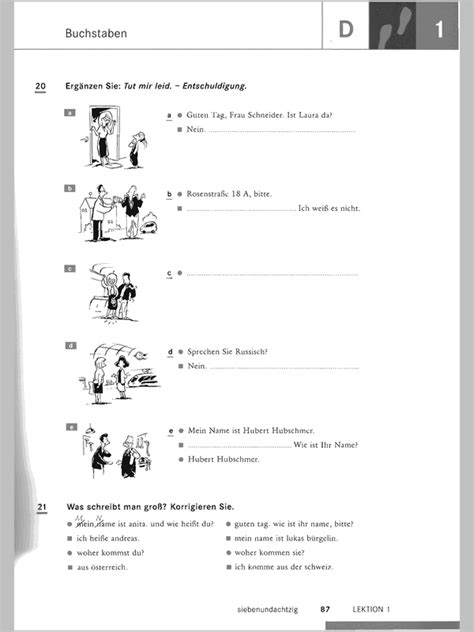 Schritte International Arbeit Buch Lektion Schritte International