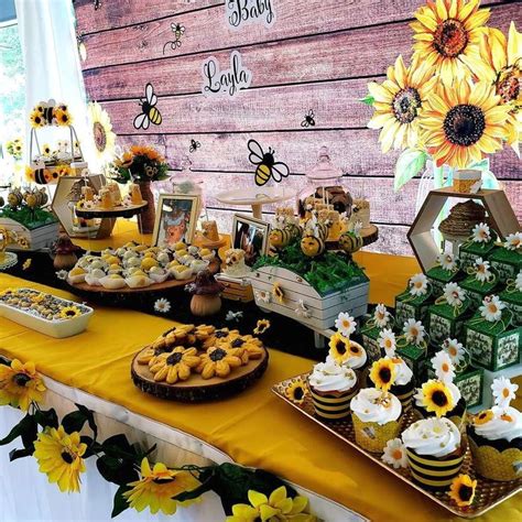 Bumble Bee Sunflowers Baby Shower Party Ideas Photo 1 Of 44 Catch