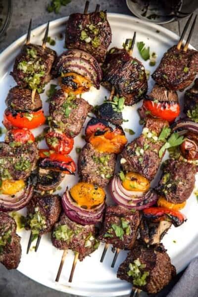 Steak Skewers With Jalape O Parsley Chimichurri Vindulge