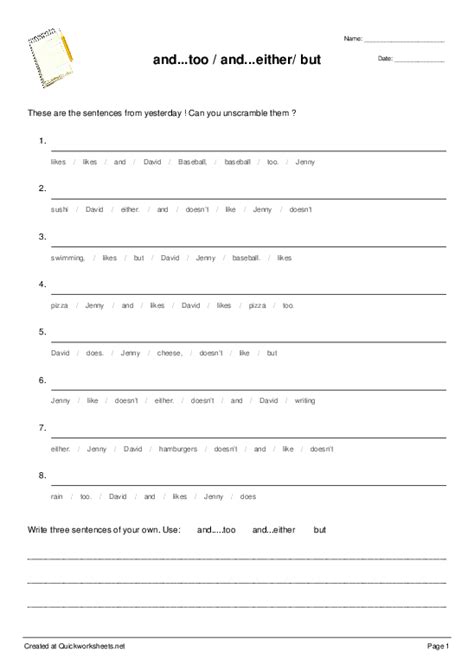 Free Sentence Pattern Worksheet High Download Free Sentence Pattern Worksheet High Png Images