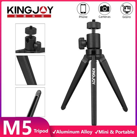 KINGJOY Mini Tr Pode Para C Mara M5 Soporte De Tr Pode De Aluminio Con