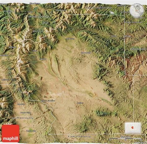 Satellite 3d Map Of Park County