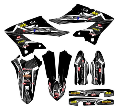 2023 2025 YZ 125X PODIUM Black Senge Graphics Kit Compatible With