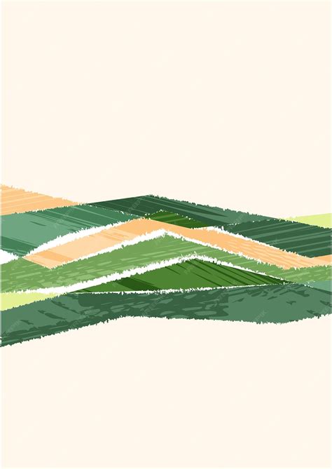 Premium Vector Green Abstract Agriculture Field Vector Leaflet Agro