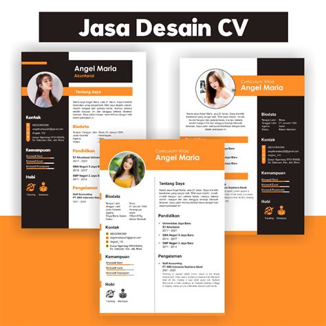 Jual Jasa Pembuatan Cv Desain Cv Curriculum Vitae Custom Cv