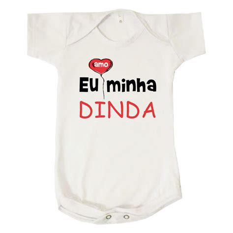 Body Infantil Bebê Eu Amo Minha Dinda Madrinha Presente Elo7