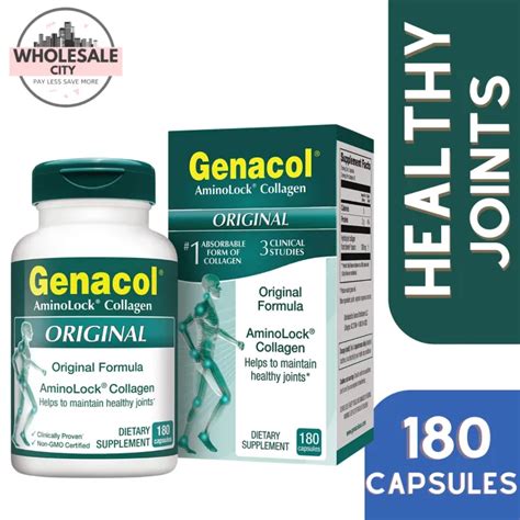 Genacol AminoLock Collagen Original Formula Joint Supplements 180