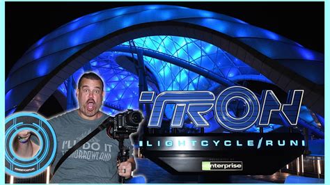 I RODE TRON LIGHT CYCLE RUN BEFORE IT OPENED YouTube