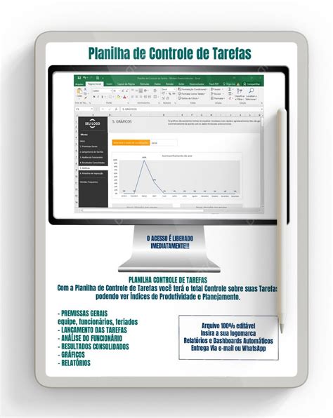 Planilha De Controle De Tarefas E Metas Planilhas Excel