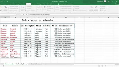 Ms Excel Module 9 Exercice 9 2 Fonctions Bases De Données Youtube