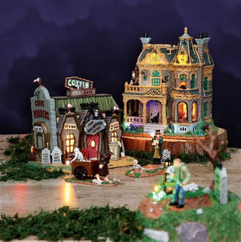 Shown Here Are Spooky Town Withered Mansion Sku 45662 And Coffin