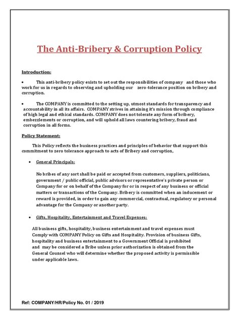 1 Anti Bribery Policy Upload Bribery Corruption