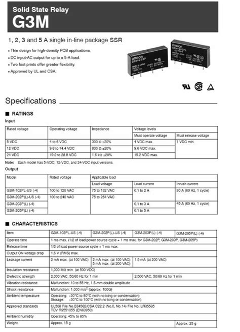 Solved Solid State Relay G3M 1 2 3 And 5 A Single In Line Chegg