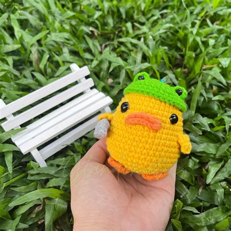 Crochet Duck With Knife Meme Doll Chick With Knife Plush Etsy