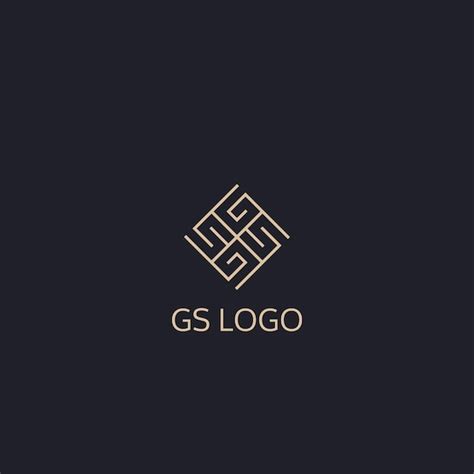 Design De Logotipo Gs Vetor Premium