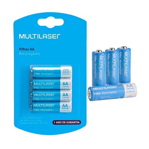 Ripley PILAS AA RECARGABLES X4 2500MAH MULTILASER FX