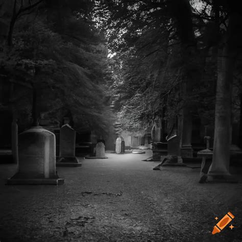 An Old Dark Cemetery At Night On Craiyon