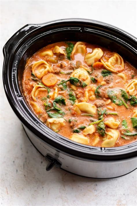 Crockpot Tortellini Soup With Sausage Salt Lavender