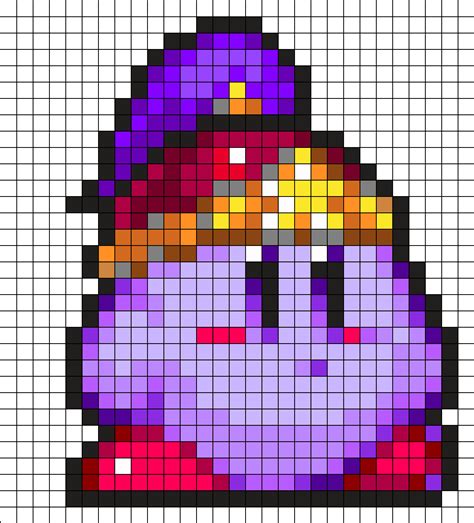 Ninja Kirby By Hoshinokaabi On Kandi Patterns Pixel Art Pattern Pixel Art Perler Bead Art