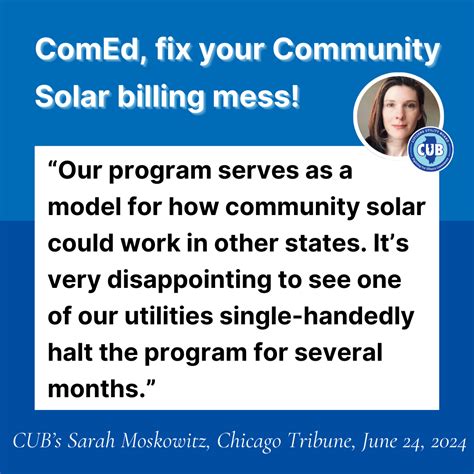 Cub News Release Comed Pushes For Customers To Pay Millions To Fix Botched Billing Upgrade