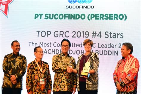 Sucofindo Raih Penghargaan Top Grc 2019 4 Stars Dan The Most Committed