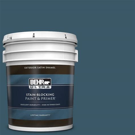 BEHR ULTRA 5 Gal S460 7 Deep Breath Satin Enamel Exterior Paint