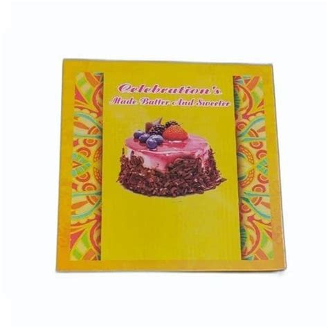 Printed Kraft Paper Cake Packaging Box At Rs 8 Piece Karma Nagar