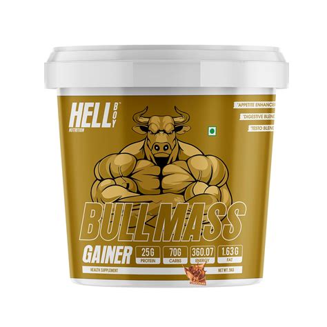 HELL BOY Bull Mass Gainer 5Kg Weight Gainer Bulk Gainer Lean