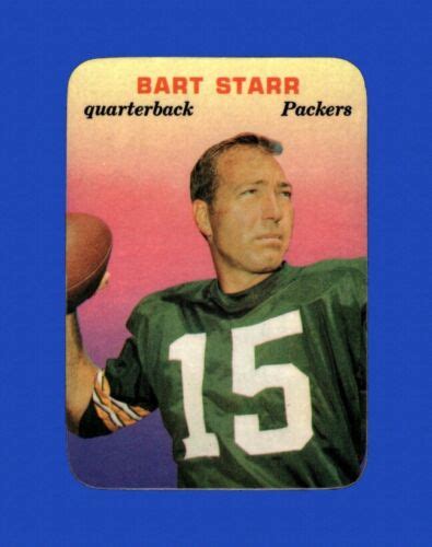 1970 Topps Glossy Inserts Set Break 9 Bart Starr EX EXMINT GMCARDS