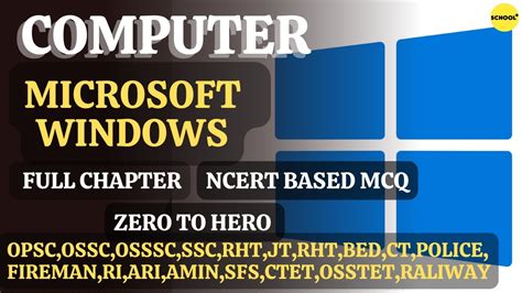 Microsoft Windows Computer Full Chapter Concept With Mcq Ossc