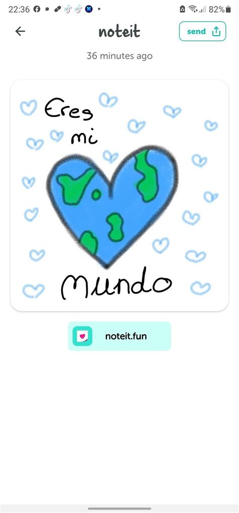 Noteit Nota Eres Mi Mundo Para Parejas Notas Bonitas Plantillas Para