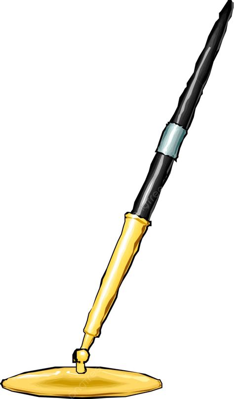 Realistic Illustration Gold Ink Pen School Education Beauty Vector