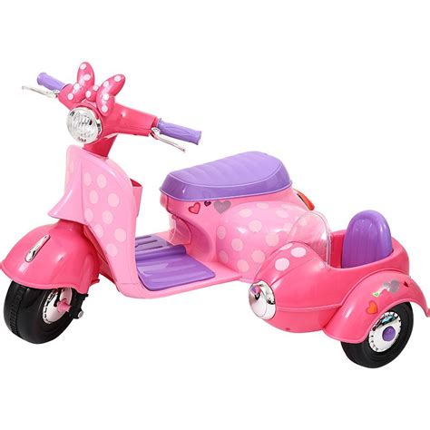 Moto El Trica Infantil Sidecar Banco De Carona Rosa V Brink Em