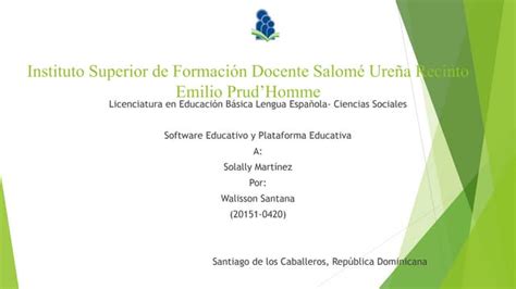 Software Educativo Y Plataforma Educativa Ppt