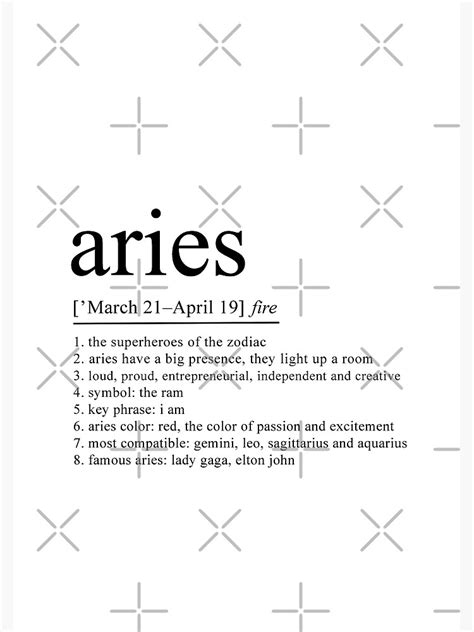 Aries Definition Zodiac Sign Gifts Aries Horoscope Aries Star Sign