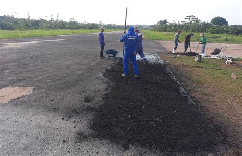 Estado Executa Reparos Na Pista De Pouso No Aer Dromo De Jord O Batel O