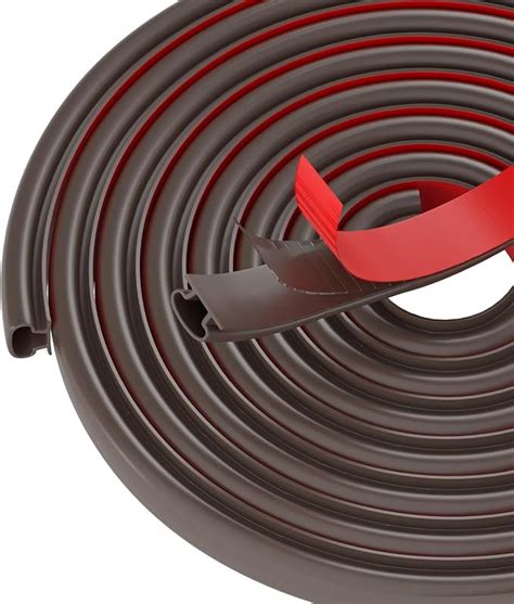 Brown Rubber Weather Stripping Door Seal Strip D Shape Door Rubber